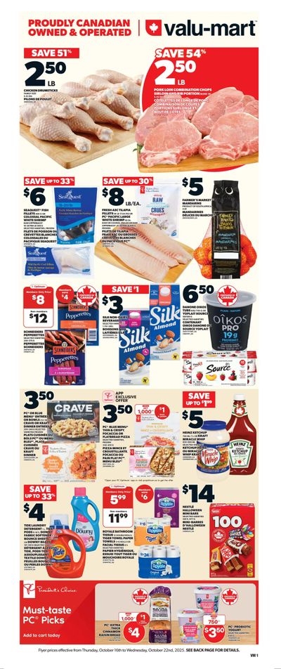 Valu-mart Flyer October 16 to 22