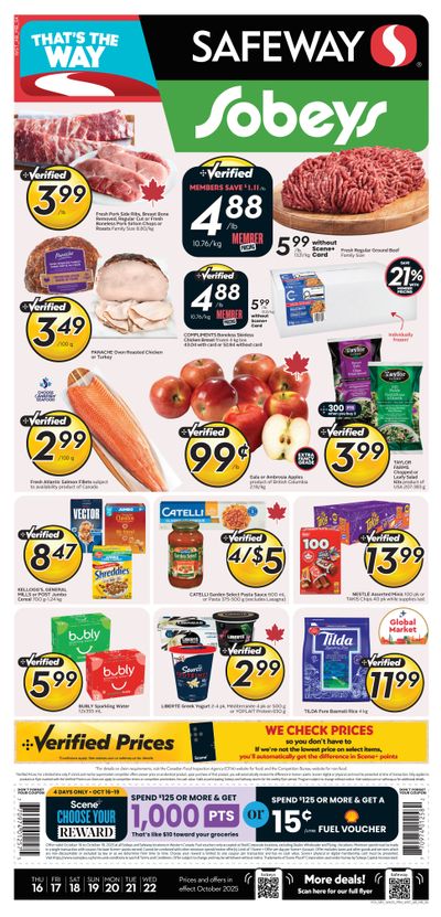 Sobeys/Safeway (SK & MB) Flyer October 16 to 22