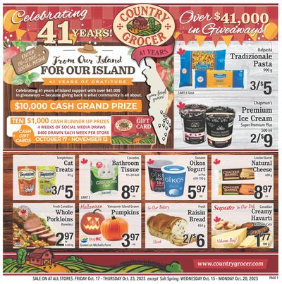 Country Grocer Flyer October 17 to 23