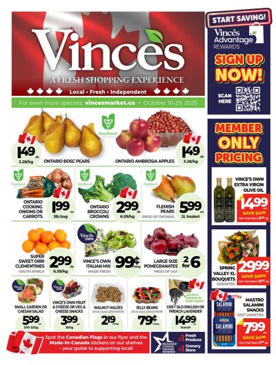 Vince's Market Flyer October 16 to 29