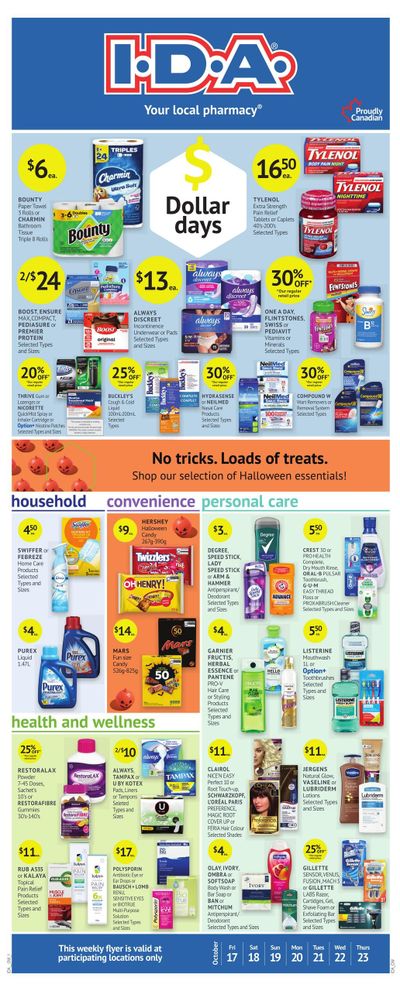 I.D.A. Flyer October 17 to 23