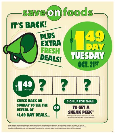 Save On Foods (AB) Flyer October 16 to 22