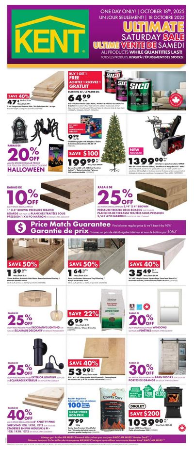 Kent Building Supplies Flyer October 16 to 22