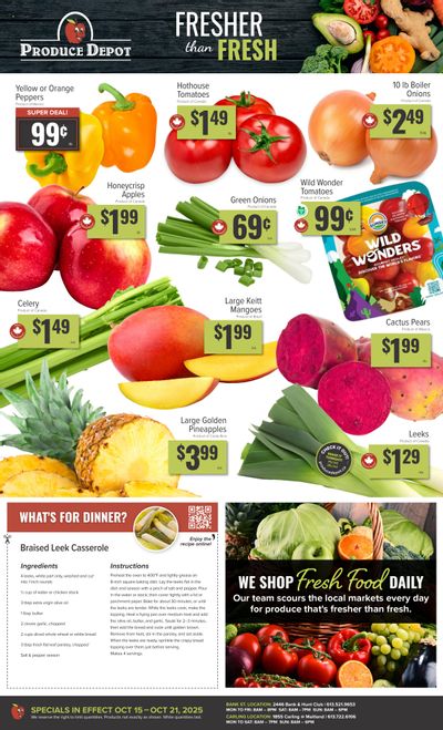 Produce Depot Flyer October 15 to 21