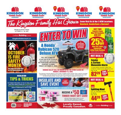 Timber Mart Flyer October 15 to 28