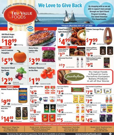 Tru Value Foods Flyer October 15 to 21