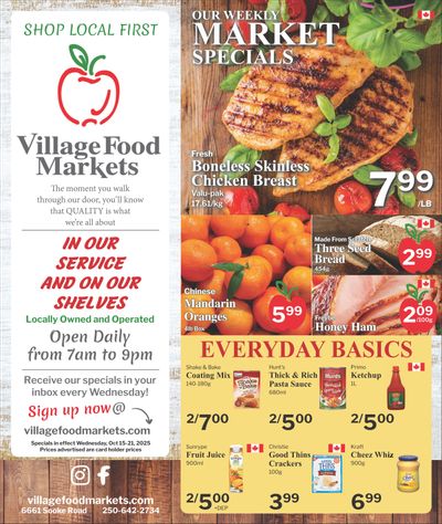 Village Food Markets Flyer October 15 to 21