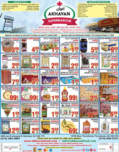 Akhavan Supermarche Flyer October 15 to 21
