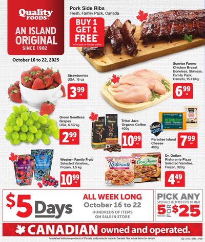 Quality Foods Flyer October 16 to 22