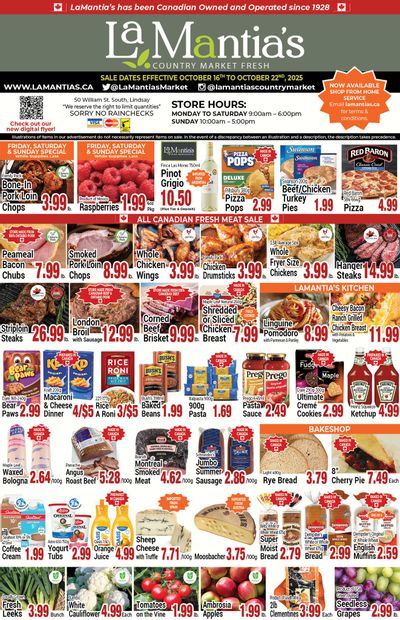 LaMantia's Flyer October 16 to 22