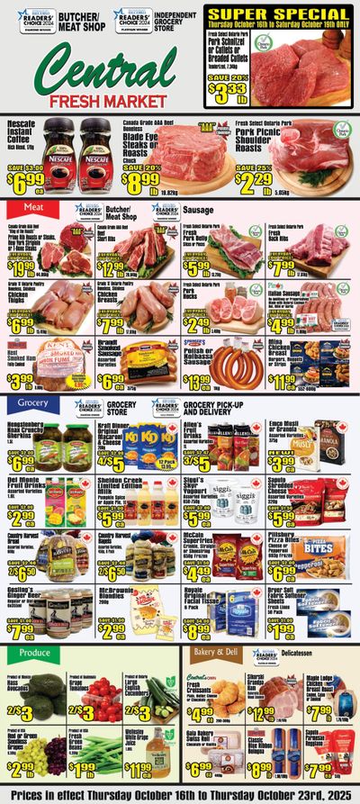 Central Fresh Market Flyer October 16 to 23