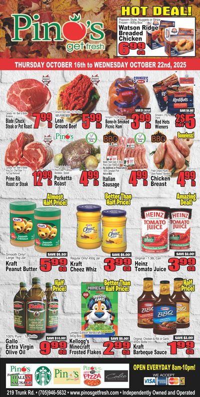 Pino's Flyer October 16 to 22