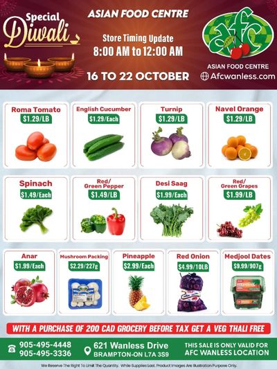 Asian Food Centre (Wanless Dr.) Flyer October 16 to 22