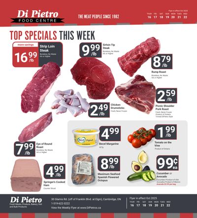 Di Pietro Food Centre Flyer October 16 to 22