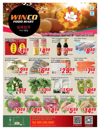 WinCo Food Mart (HWY 7) Flyer October 16 to 22
