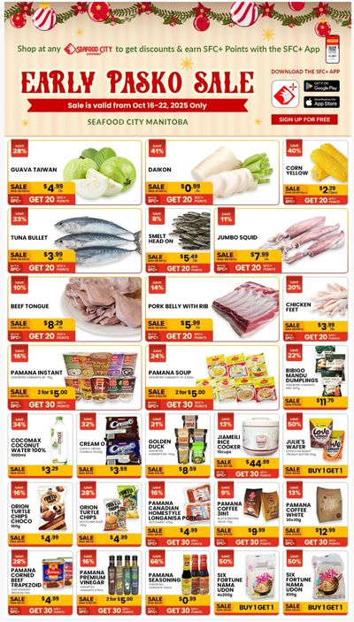Seafood City Supermarket (MB) Flyer October 16 to 22