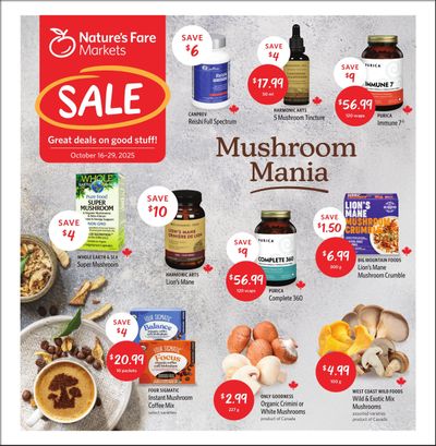 Nature's Fare Markets Flyer October 16 to 29