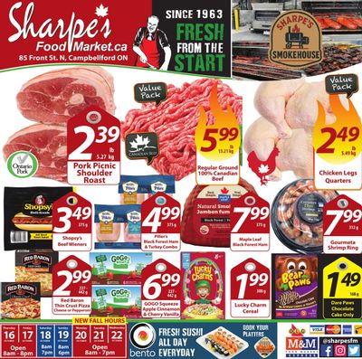 Sharpe's Food Market Flyer October 16 to 22