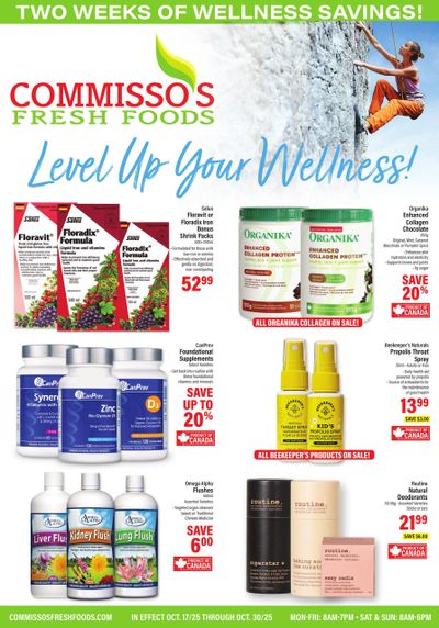 Commisso's Fresh Foods Wellness Flyer October 17 to 30