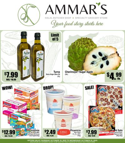 Ammar's Halal Meats Flyer October 16 to 22
