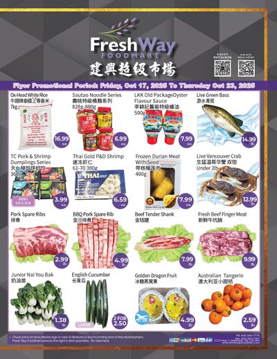 FreshWay Foodmart Flyer October 17 to 23