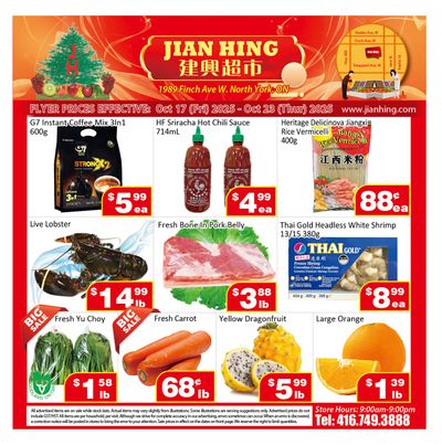 Jian Hing Supermarket (North York) Flyer October 17 to 23