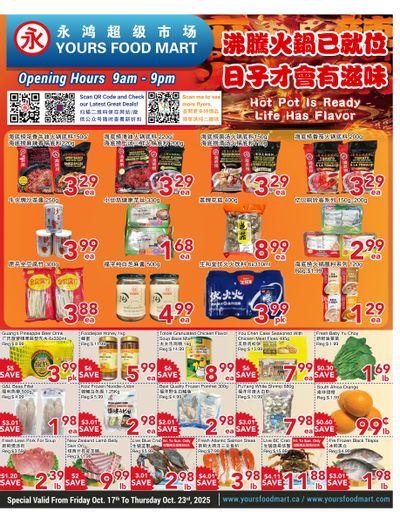 Yours Food Mart Flyer October 17 to 23