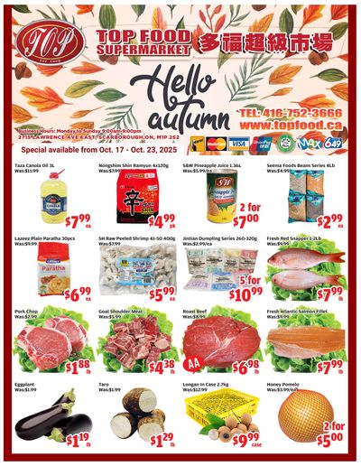 Top Food Supermarket Flyer October 17 to 23