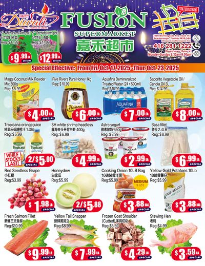 Fusion Supermarket (Scarborough) Flyer October 17 to 23