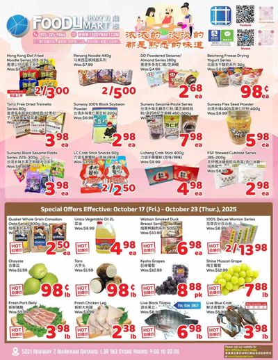 FoodyMart (HWY7) Flyer October 17 to 23