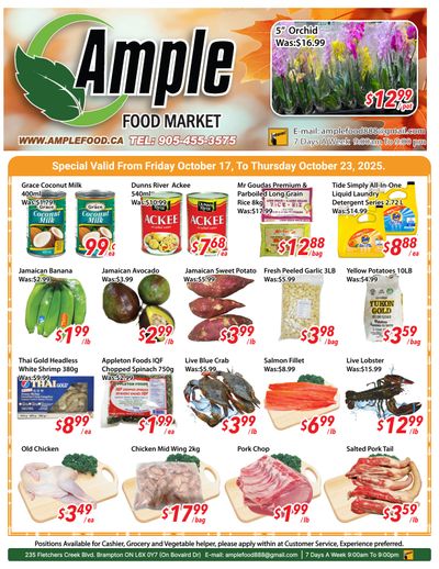 Ample Food Market (Brampton) Flyer October 17 to 23