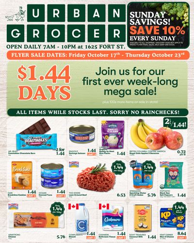 Urban Grocer Flyer October 17 to 23