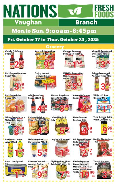 Nations Fresh Foods (Vaughan) Flyer October 17 to 23