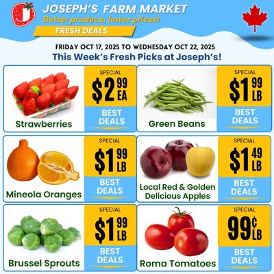 Joseph's Farm Market Flyer October 17 to 22