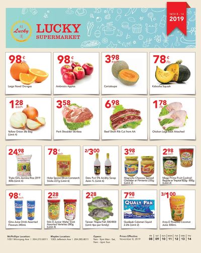 Lucky Supermarket (Winnipeg) Flyer November 8 to 14