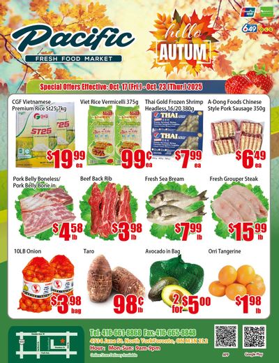 Pacific Fresh Food Market (North York) Flyer October 17 to 23