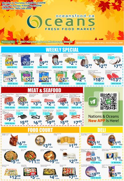 Oceans Fresh Food Market (Mississauga) Flyer October 17 to 23