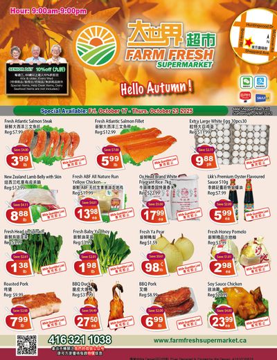 Farm Fresh Supermarket Flyer October 17 to 23