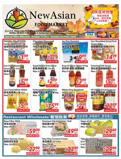 New Asian Food Market Flyer October 17 to 23