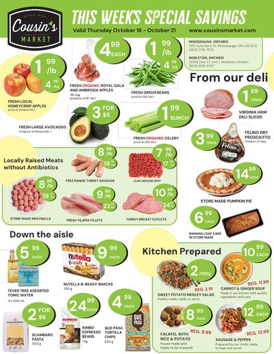 Cousin's Market Flyer October 16 to 21