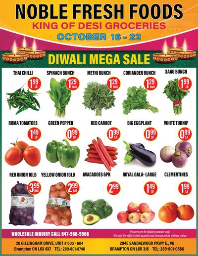 Noble Fresh Foods Flyer October 16 to 22
