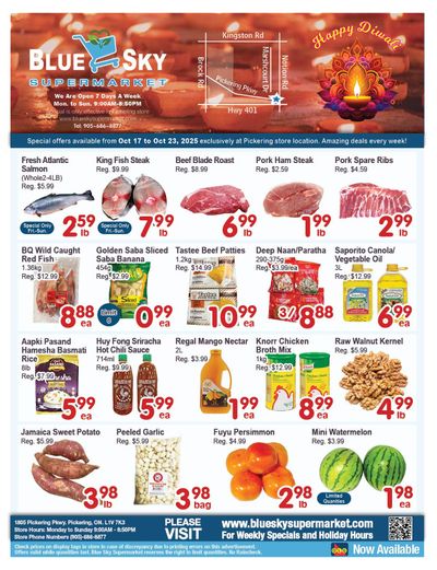 Blue Sky Supermarket (Pickering) Flyer October 17 to 23