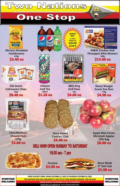 Two Nations One Stop Flyer October 17 to 23