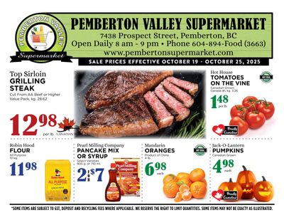 Pemberton Valley Supermarket Flyer October 19 to 25