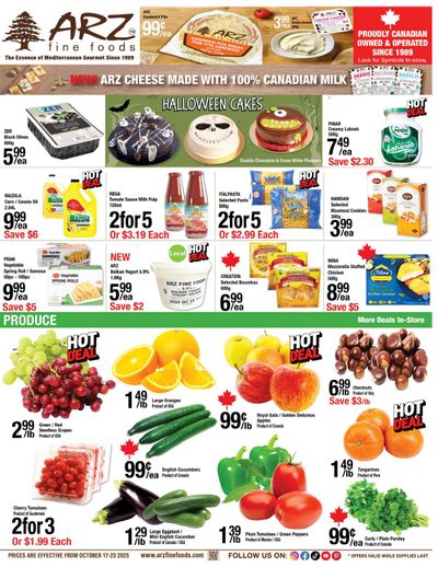 Arz Fine Foods Flyer October 17 to 23