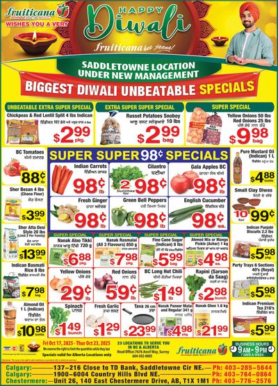 Fruiticana (Calgary) Flyer October 17 to 23