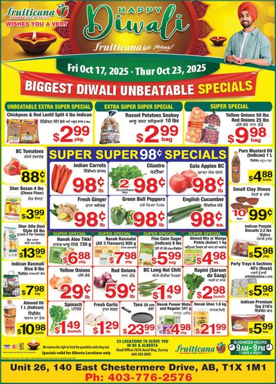 Fruiticana (Chestermere) Flyer October 17 to 23