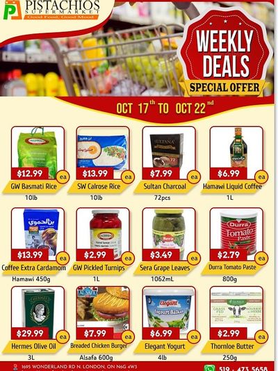 Pistachios Supermarket Flyer October 17 to 22