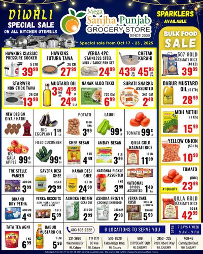 Sanjha Punjab Grocery Store Flyer October 17 to 23