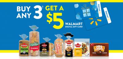 Walmart Canada: Dempster’s Bagels $1.31 Each After $5 Gift Card Offer + 95 Air Miles ($10 Value)